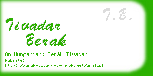 tivadar berak business card